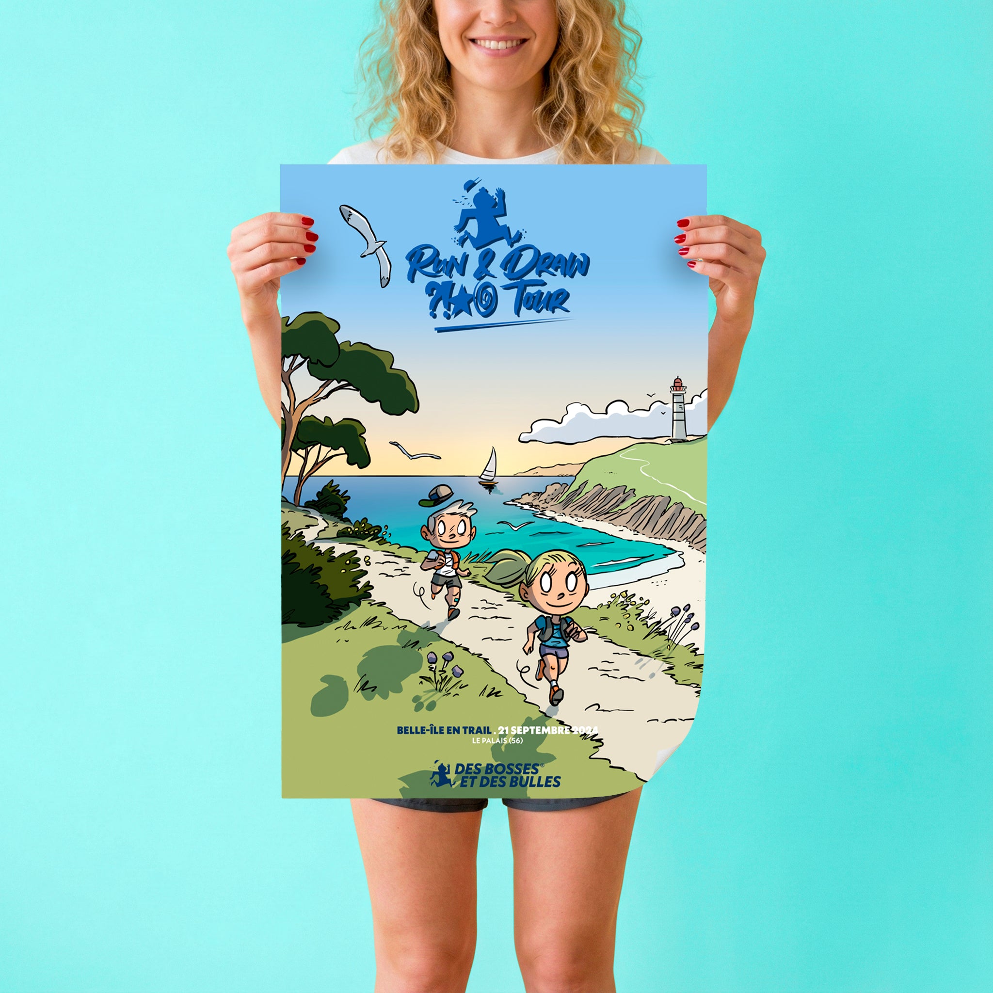 Affiche Des Bosses et Des Bulles n°12 – Belle-île-en-trail 2024