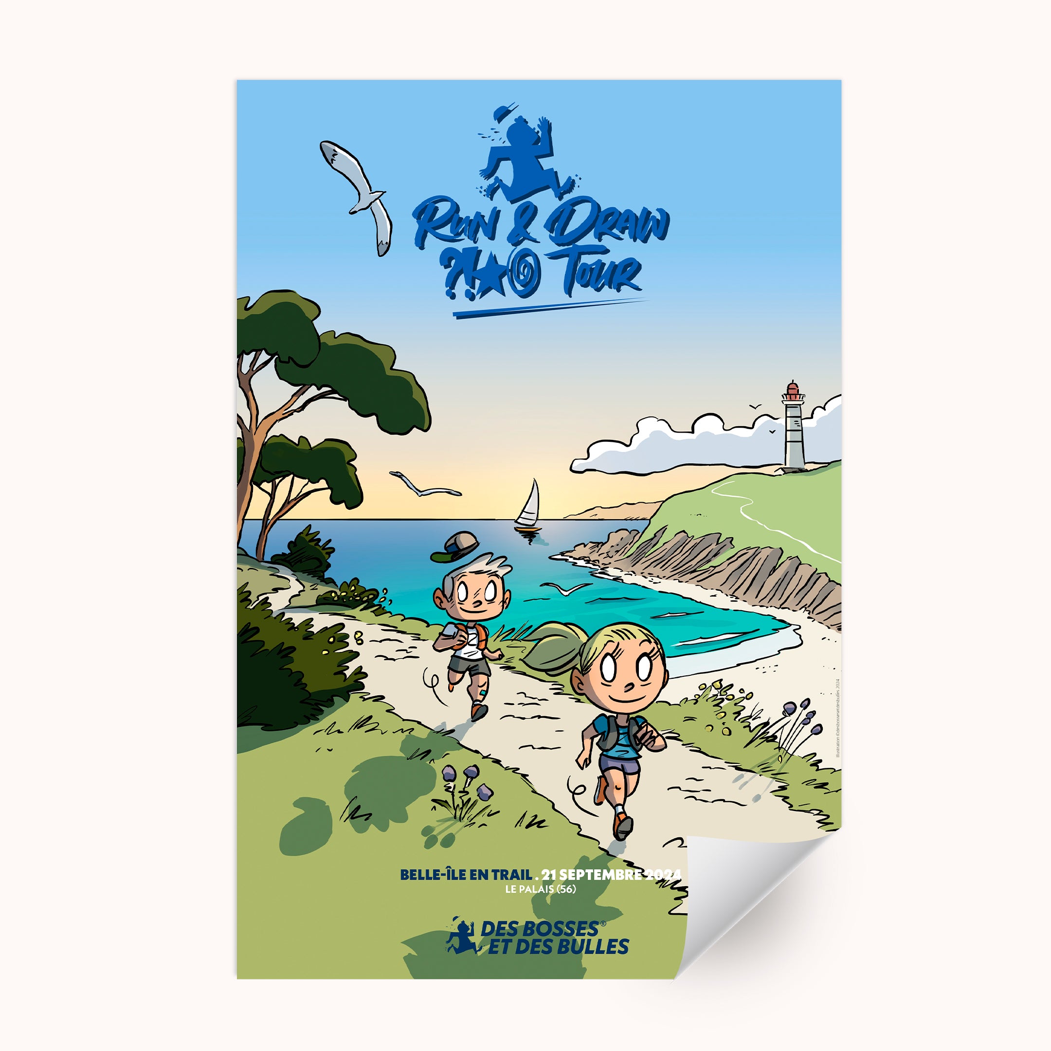 Affiche Des Bosses et Des Bulles n°12 – Belle-île-en-trail 2024