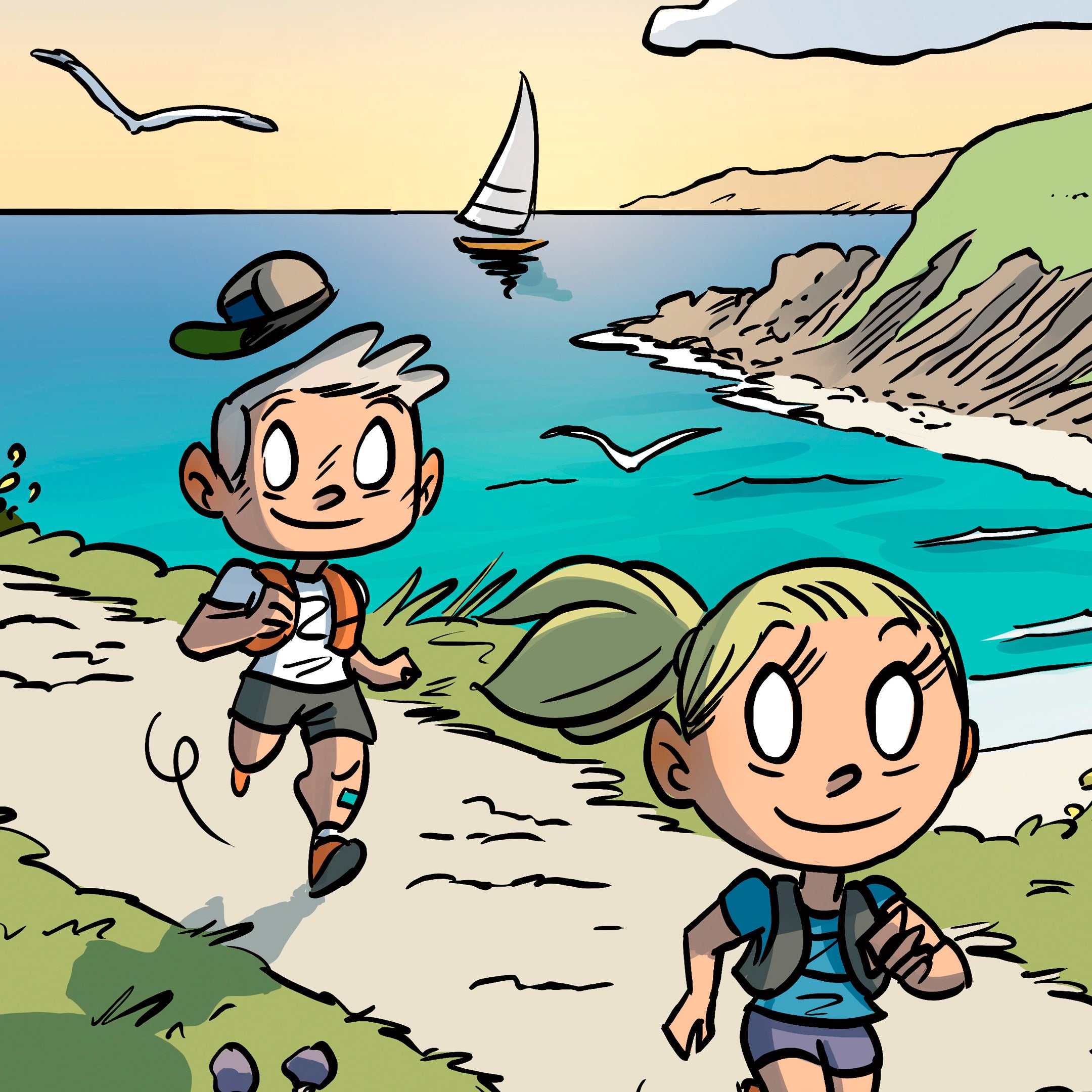 Affiche Des Bosses et Des Bulles n°12 – Belle-île-en-trail 2024