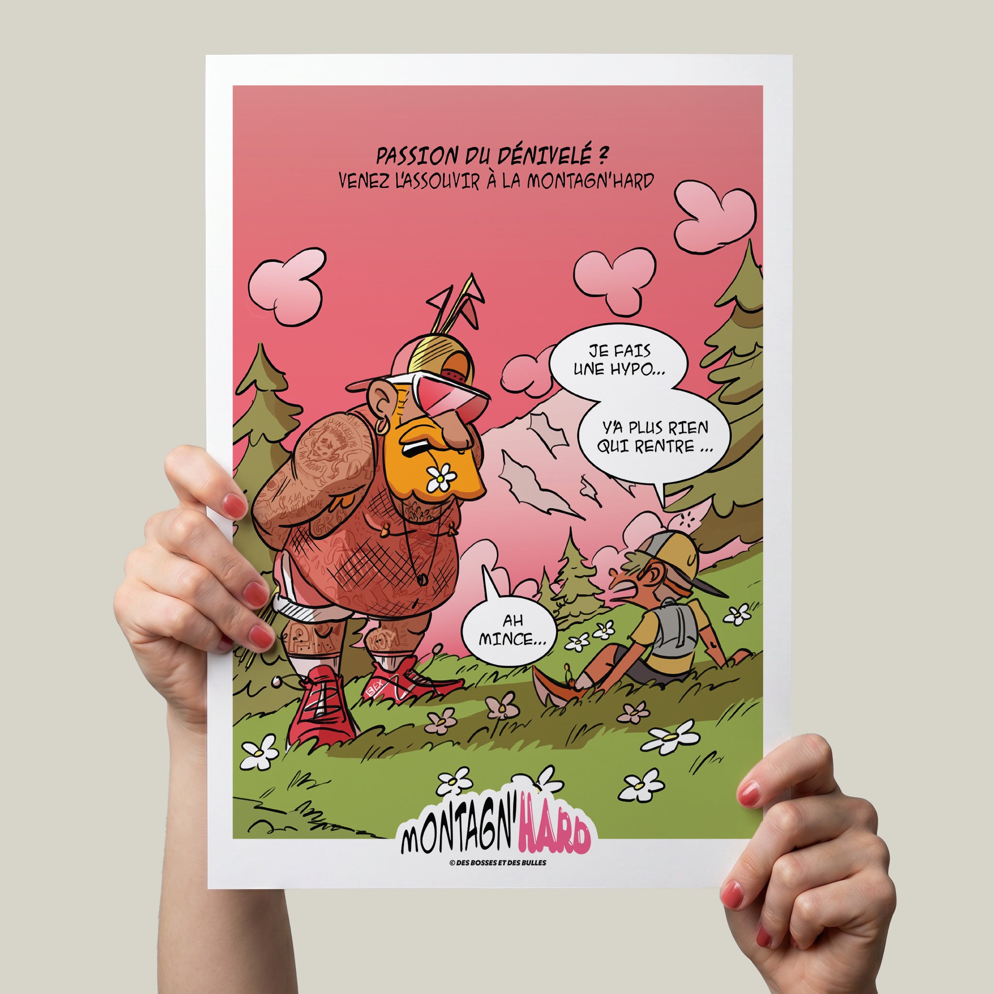 Illustration humoristique Trail Running Montagn'Hard® – L'Hypo