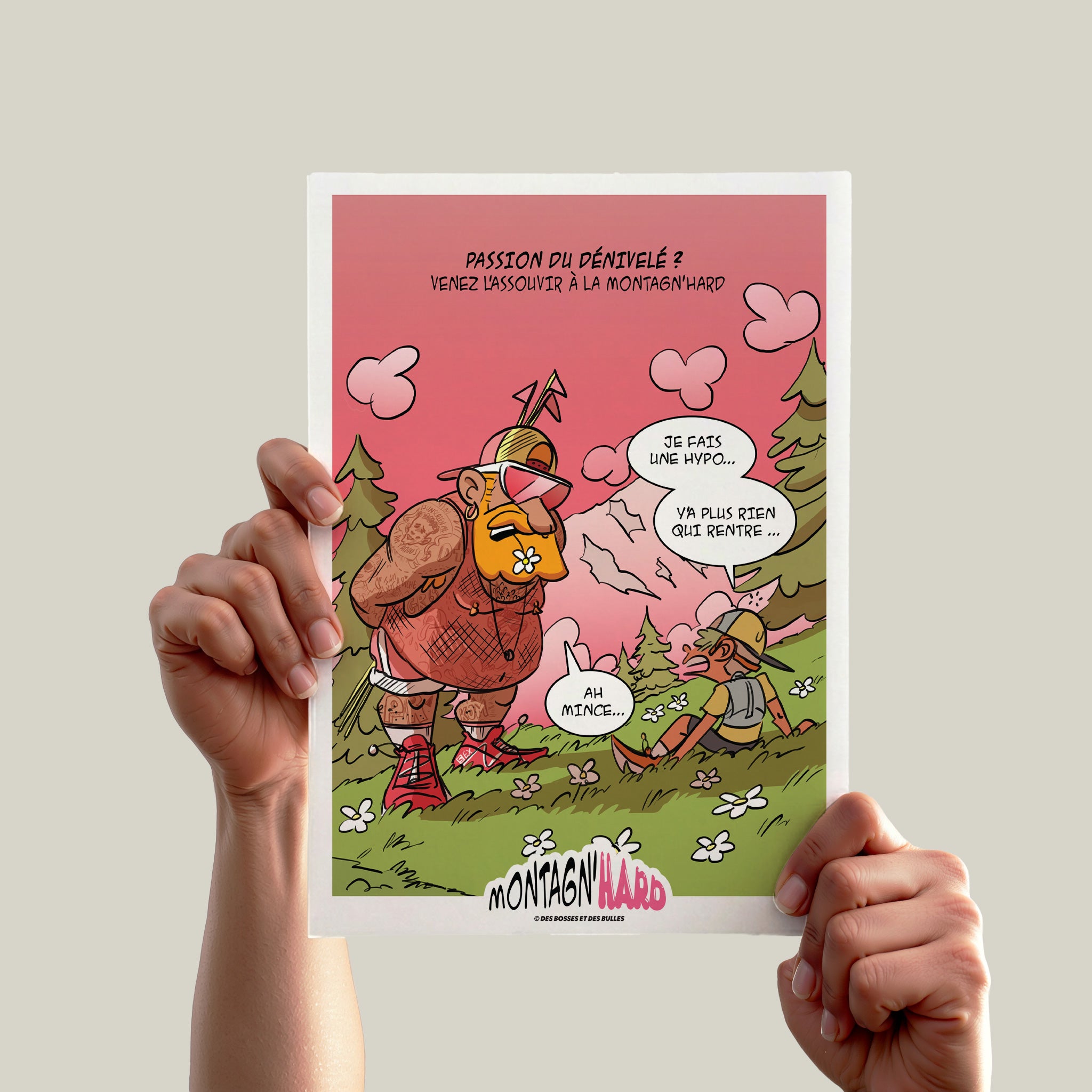 Illustration humoristique Trail Running Montagn'Hard® – L'Hypo