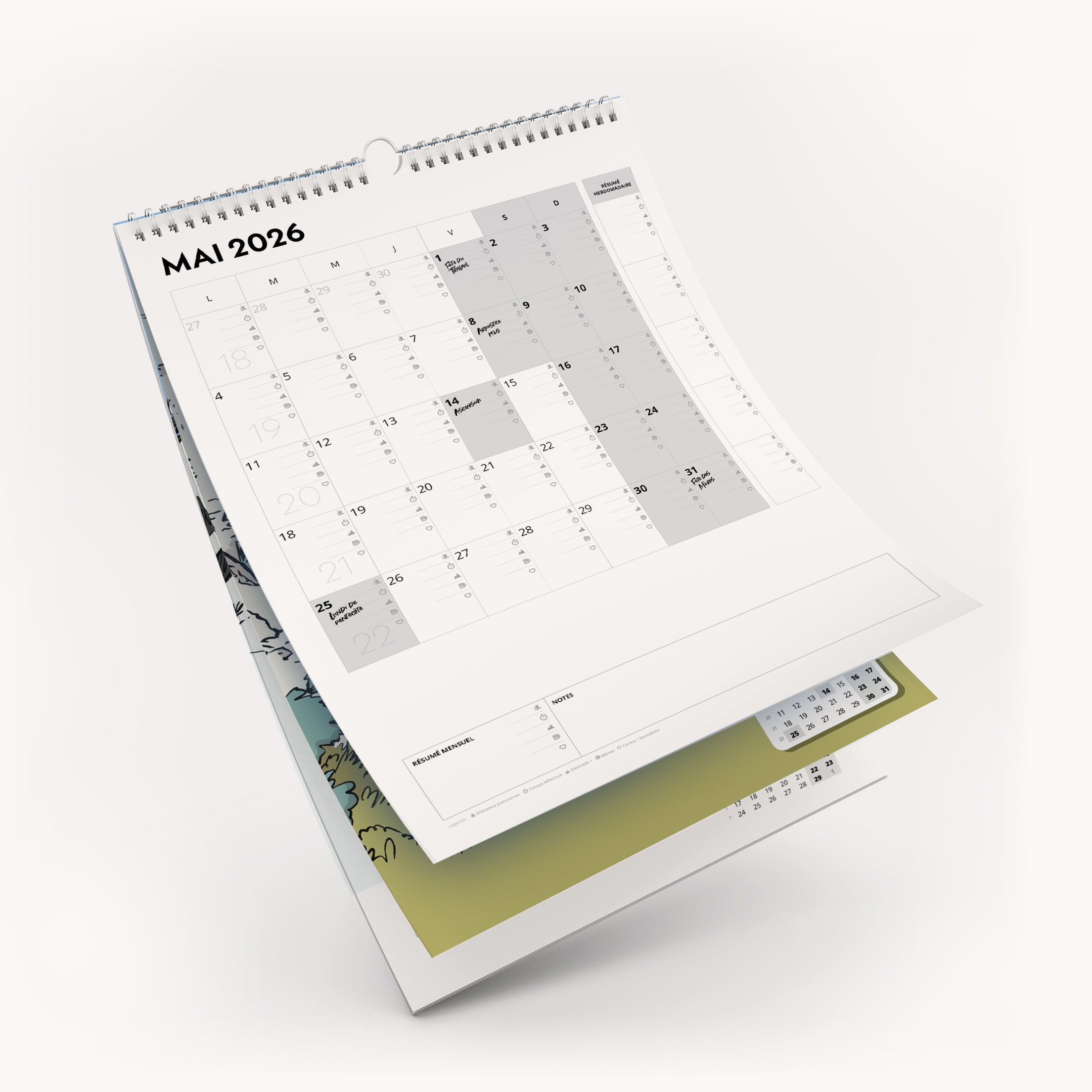 Calendrier mural Des Bosses et Des Bulles 2026