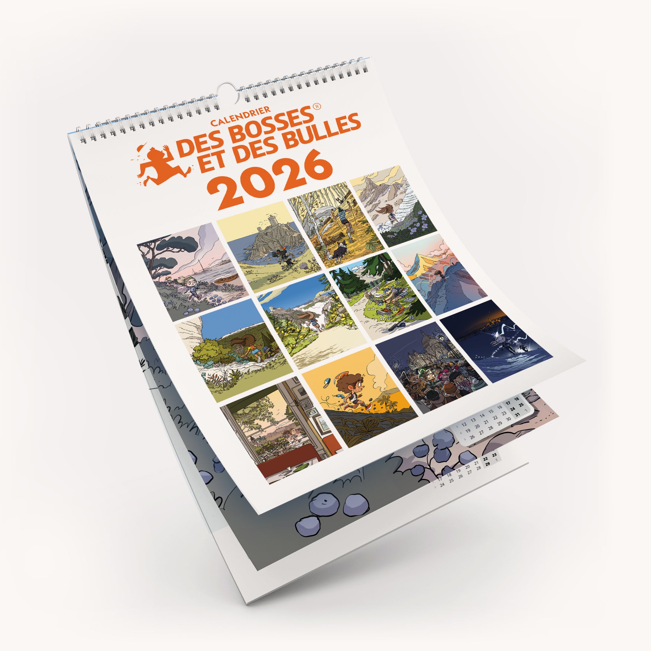 Calendrier mural Des Bosses et Des Bulles 2026