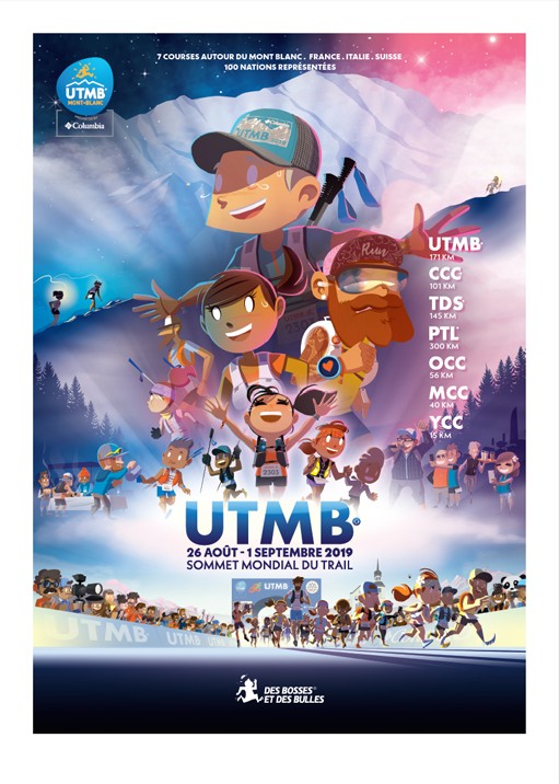 Affiche Collector "L'UTMB par Des bosses et Des Bulles"