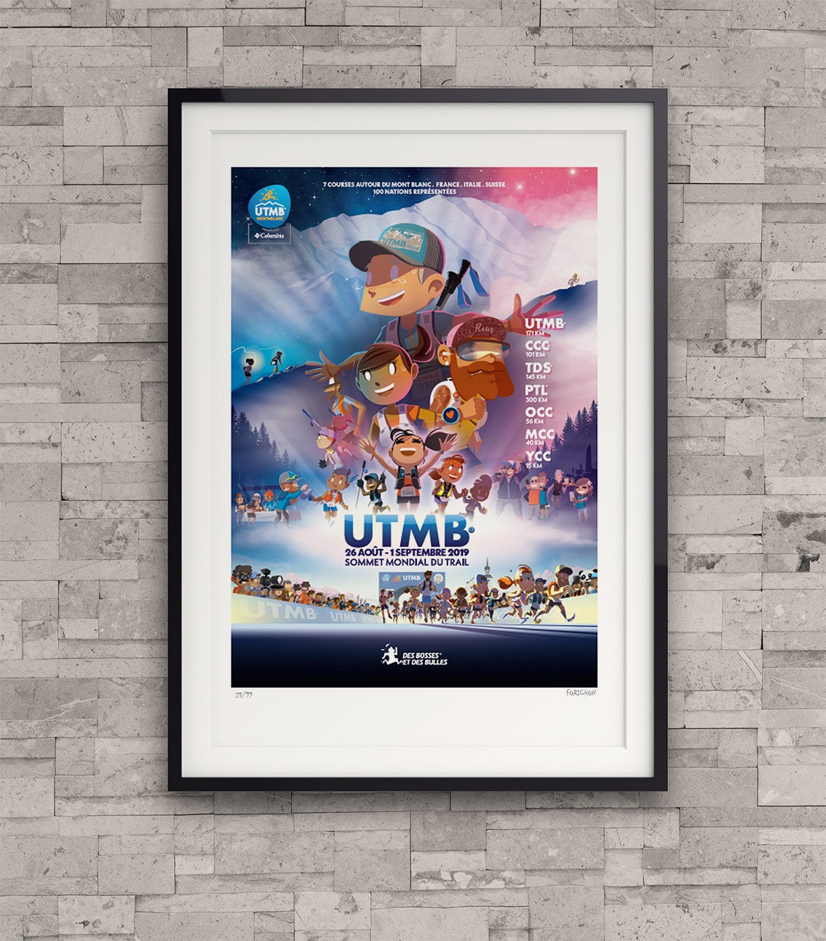 Affiche Collector "L'UTMB par Des bosses et Des Bulles"