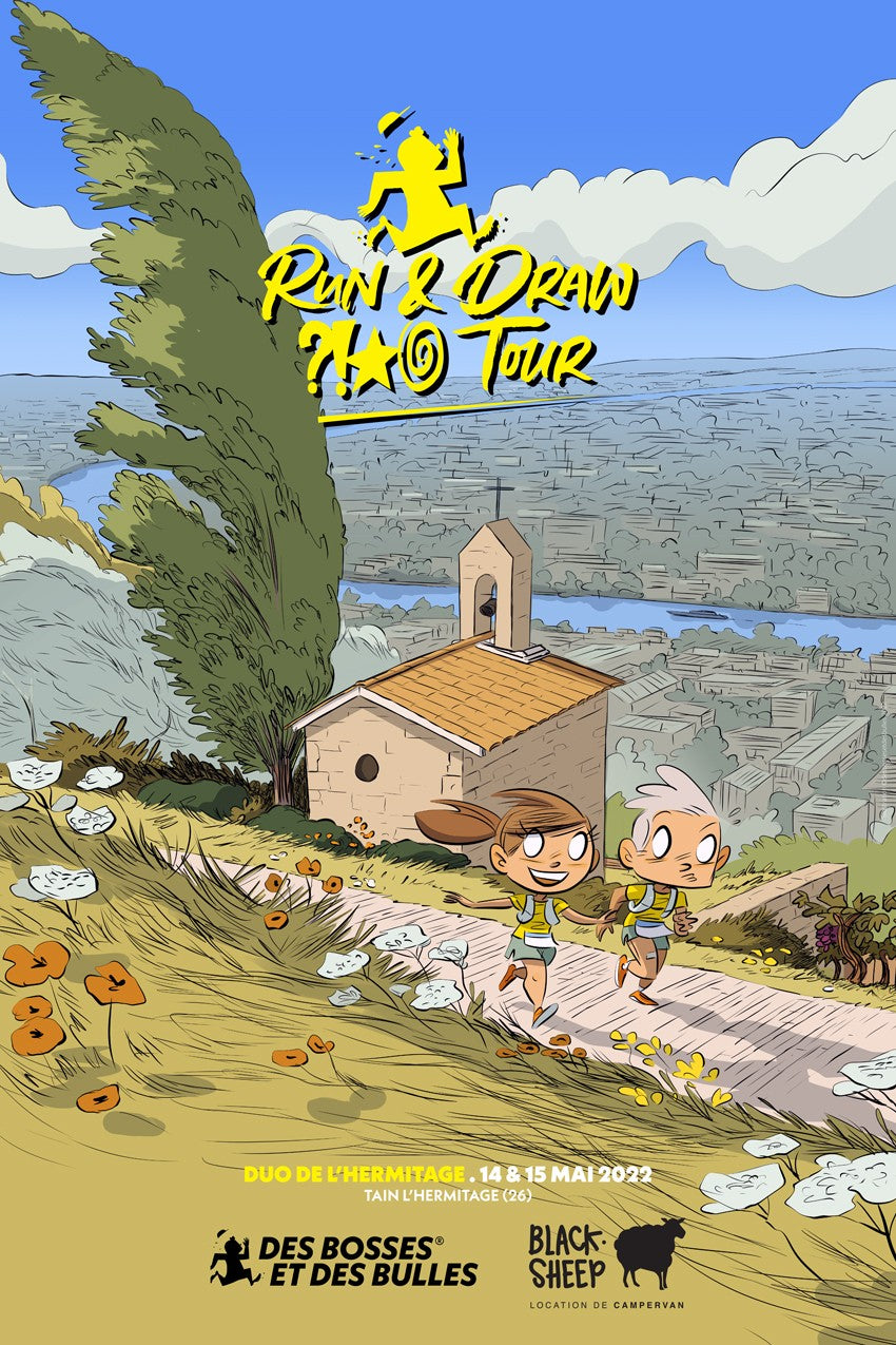 Affiche spéciale Duo de l'Hermitage (Run & Draw 2022)
