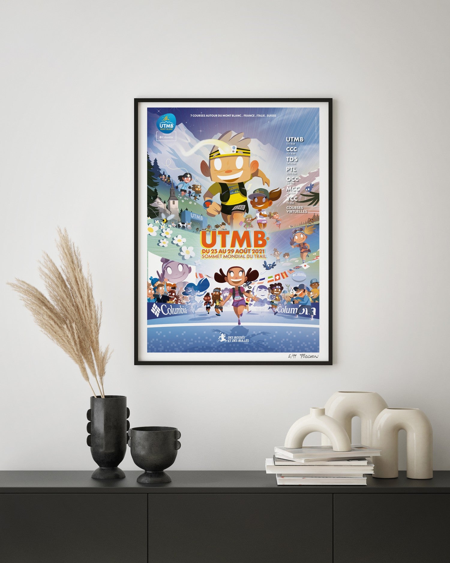 Affiche "L'UTMB par Des Bosses et Des Bulles"