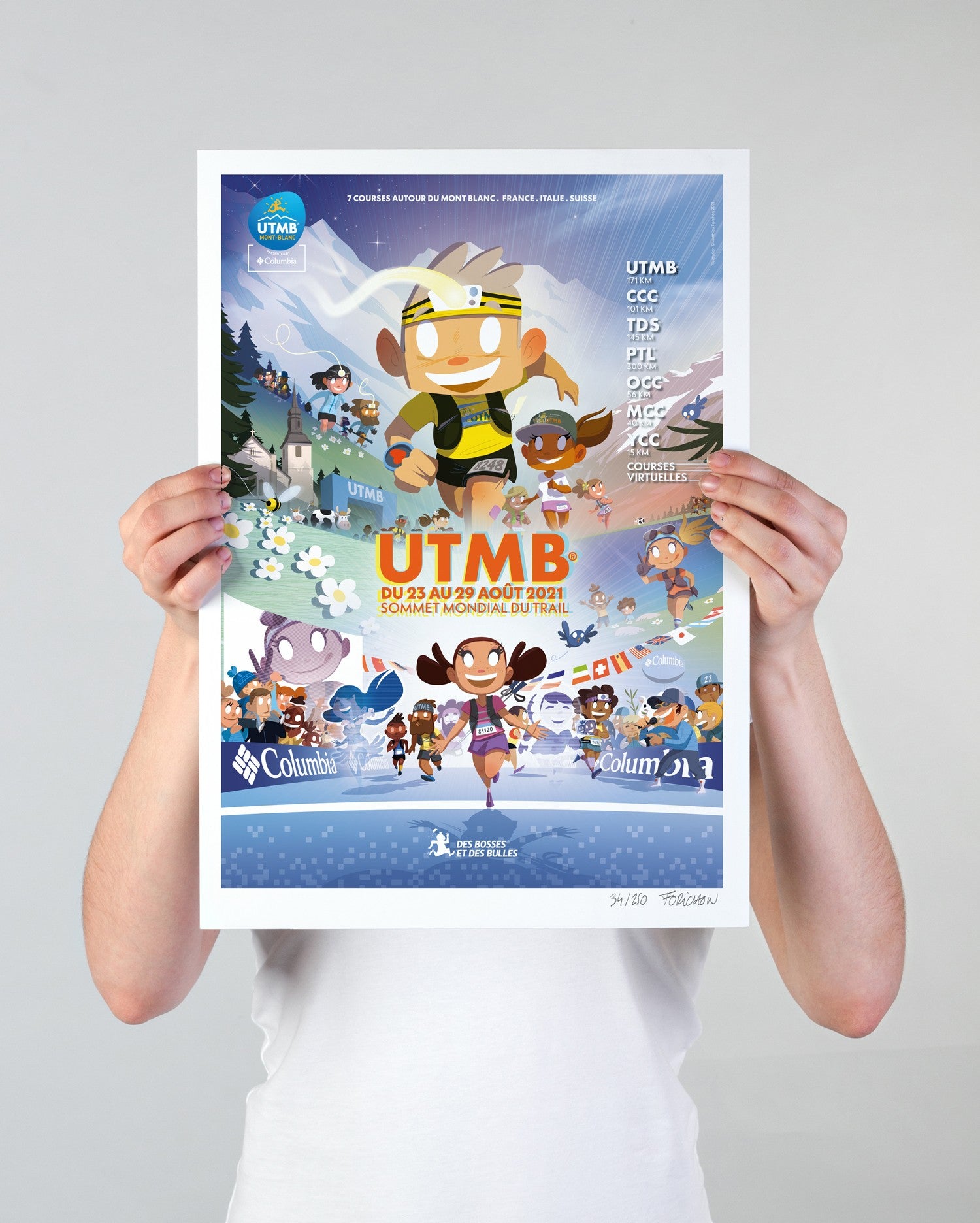 Affiche "L'UTMB par Des Bosses et Des Bulles"
