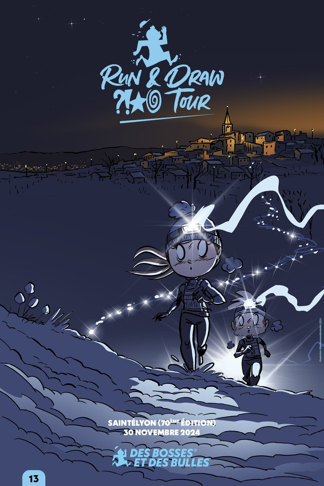 Affiche spéciale SaintéLyon (Run & Draw 2024)