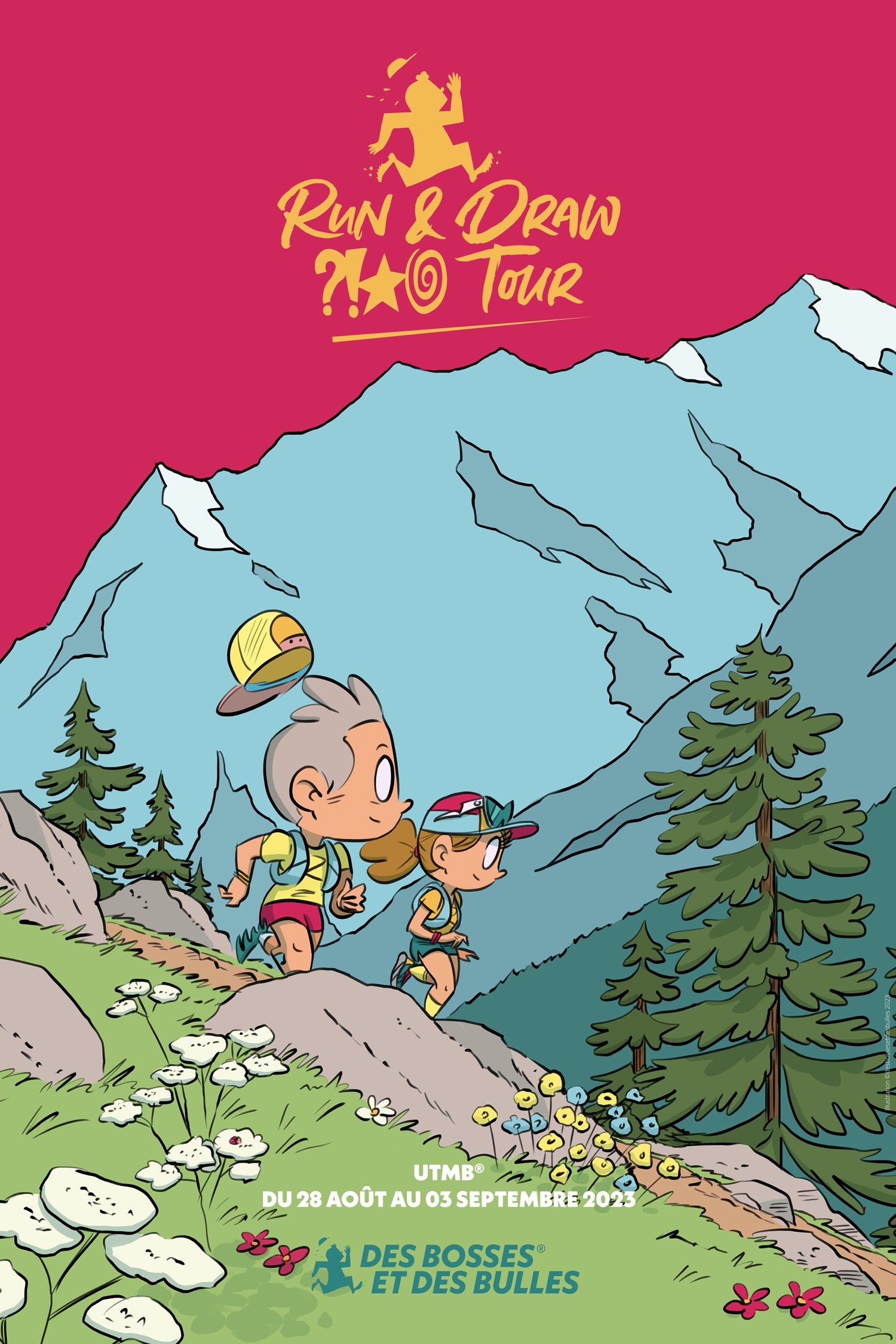 Affiche spéciale UTMB (Run & Draw 2023)