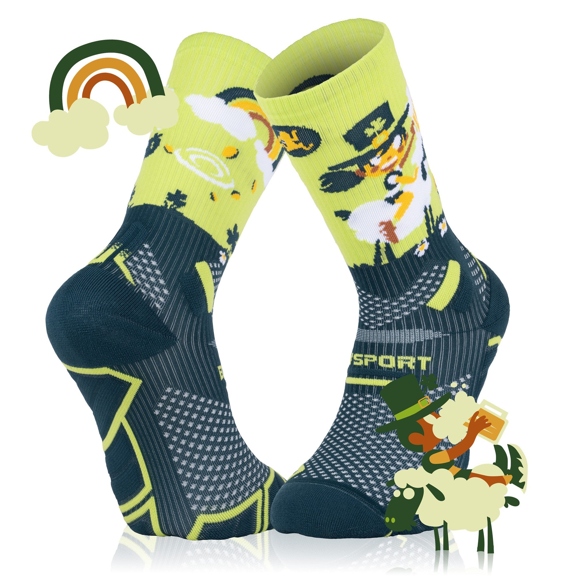 Chaussettes trail Saint-Patrick – Buvez, éliminez avec style et fun | DBDB x BV Sport