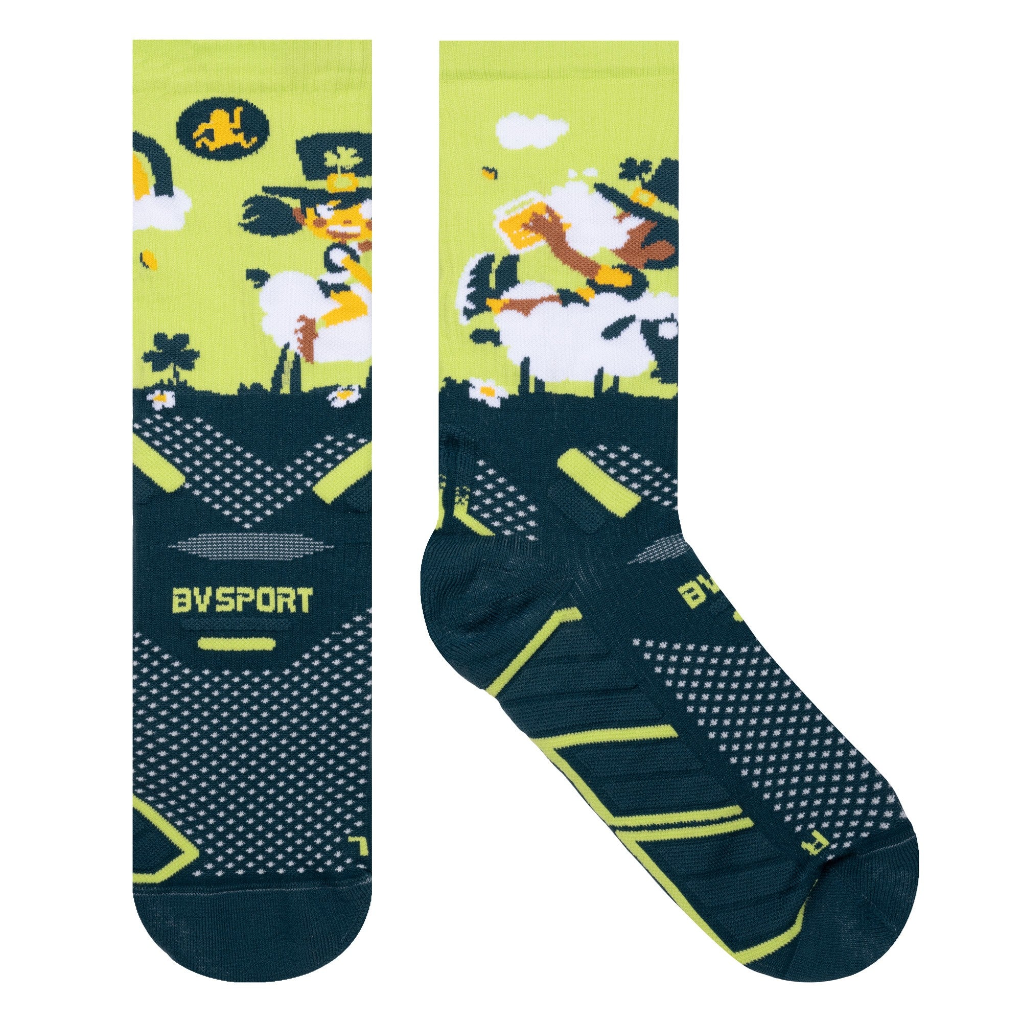 Chaussettes trail Saint-Patrick – Buvez, éliminez avec style et fun | DBDB x BV Sport