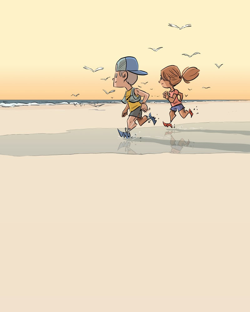Courir sur la plage