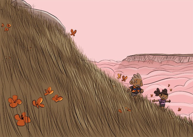 René-Charles et Marilou - Coquelicots