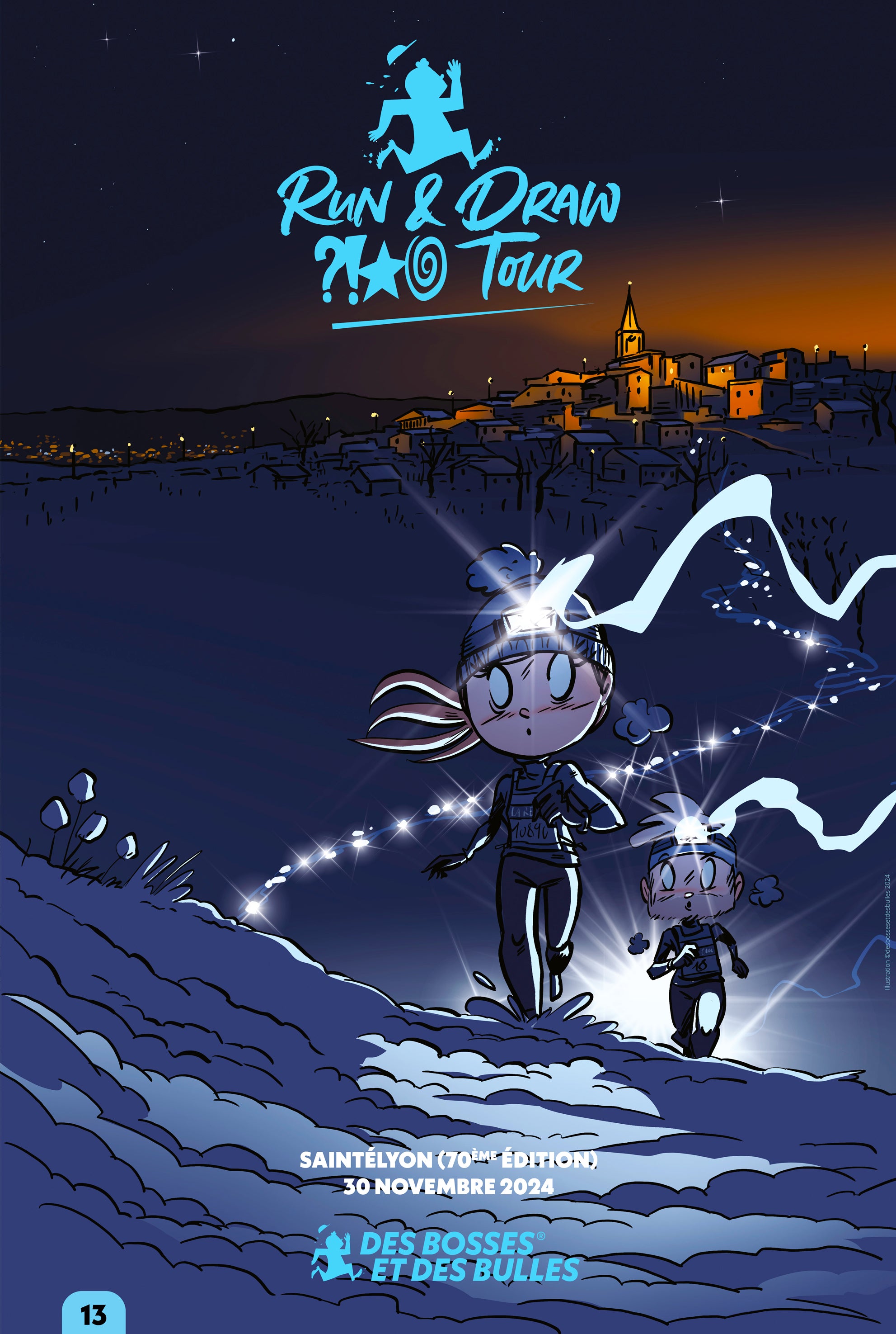 Affiche Des Bosses et Des Bulles n°13 – Saintélyon 2024