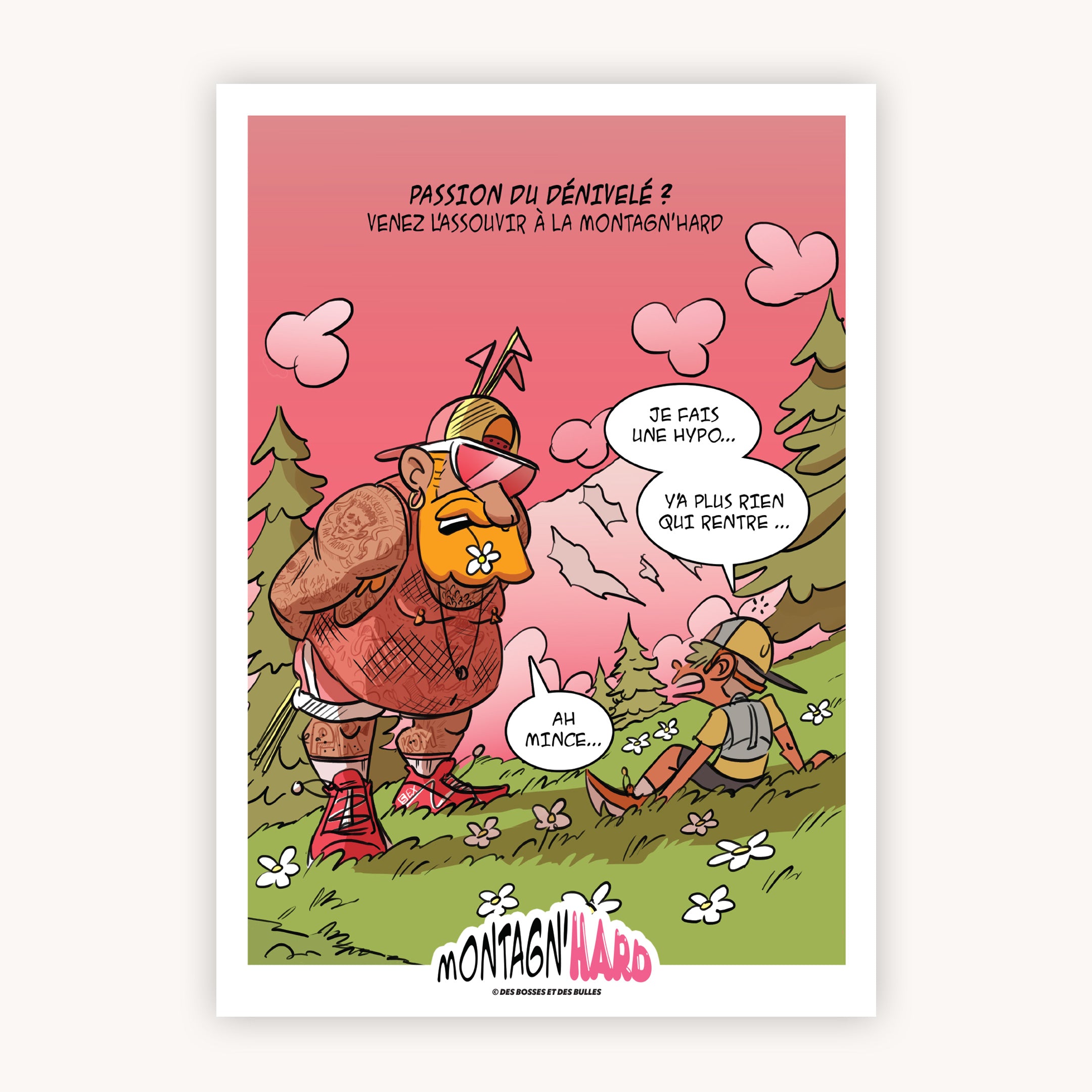Illustration humoristique Trail Running Montagn'Hard® – L'Hypo