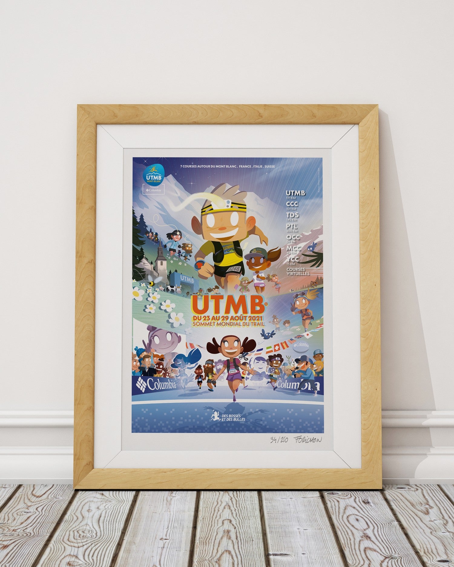 Affiche "L'UTMB par Des Bosses et Des Bulles"