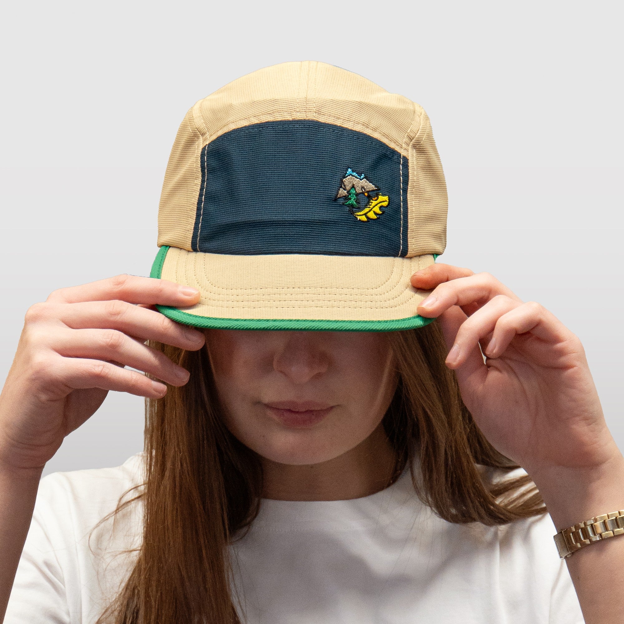 Casquette unisexe 5 Panel DBDB Beige/Bleu