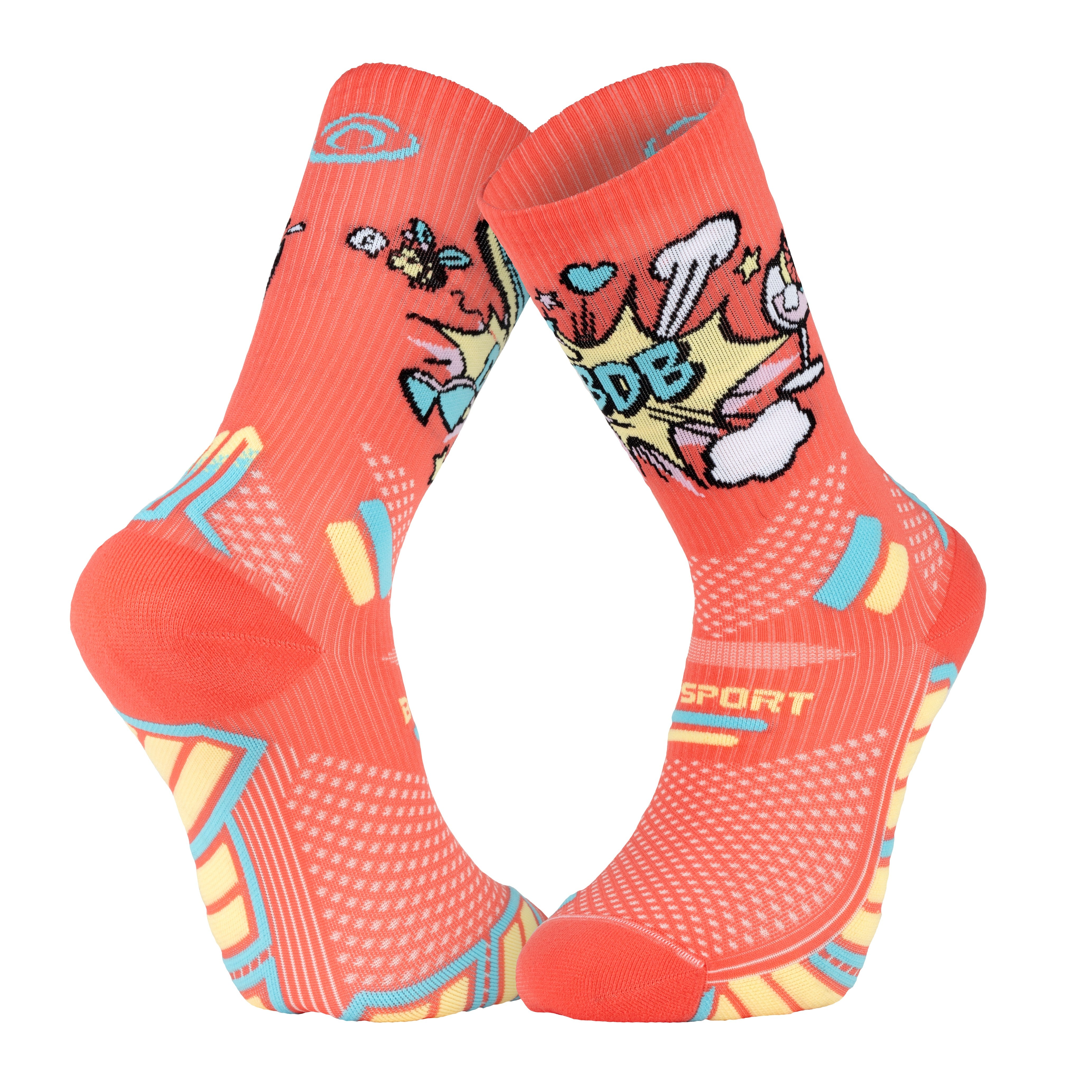 Chaussettes trail Pop Girl– Courez avec style et fun | DBDB x BV Sport