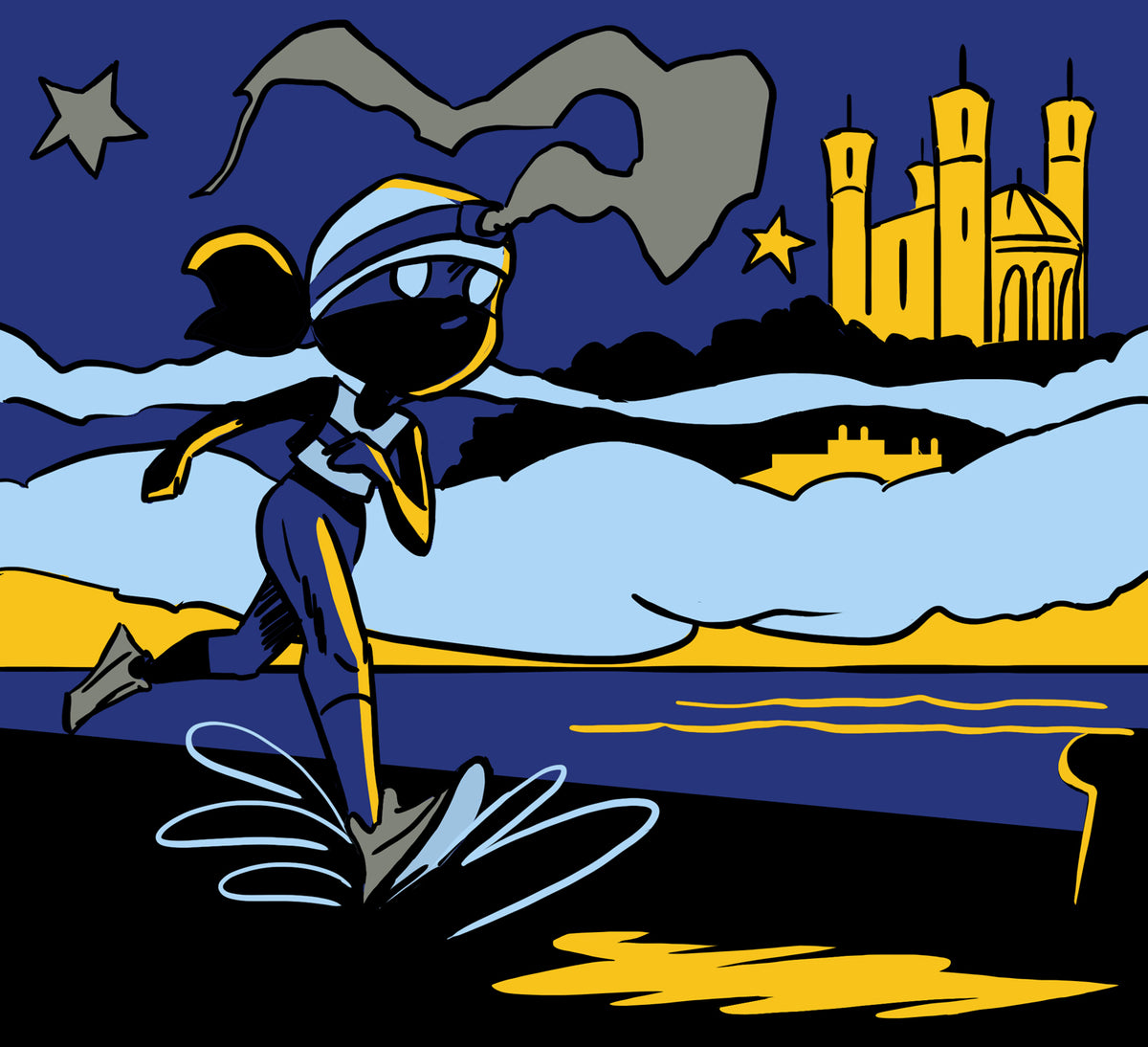 Dessin de la chaussette droite de la Night Fever 2026