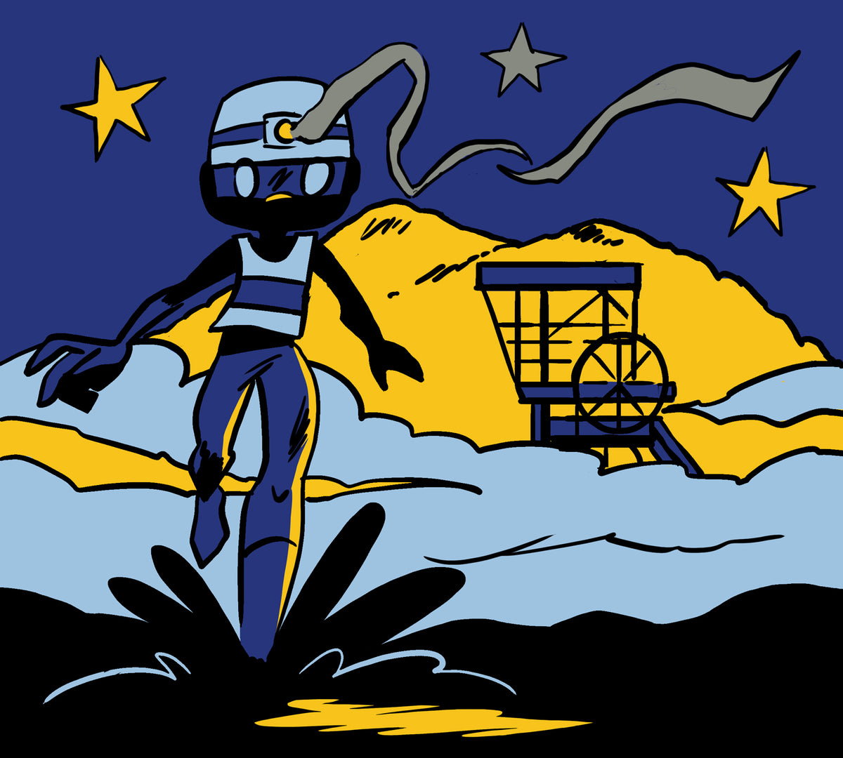 Dessin de la chaussette gauche de la Night Fever 2026