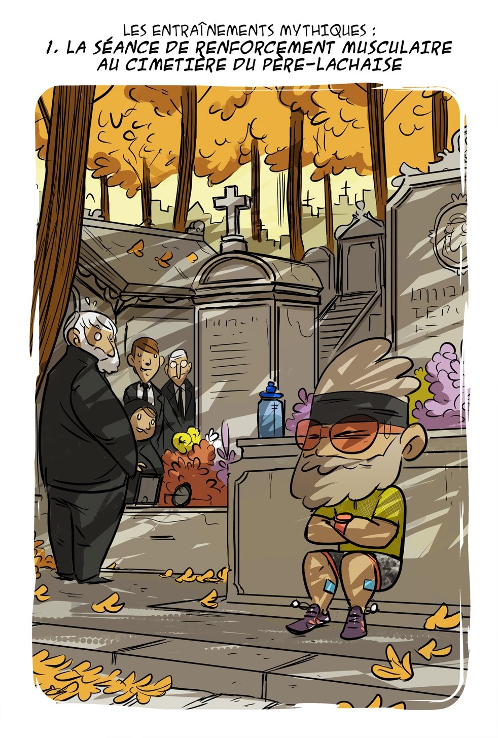 Entraînement au cimetière du Père-Lachaise